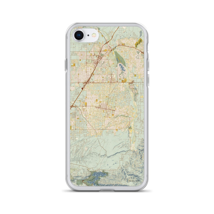 Custom iPhone SE Hesperia California Map Phone Case in Woodblock