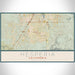 Hesperia California Map Print Landscape Orientation in Woodblock Style With Shaded Background