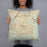 Person holding 18x18 Custom Hesperia California Map Throw Pillow in Woodblock