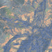 Hesperus Mountain Colorado Map Print in Afternoon Style Zoomed In Close Up Showing Details