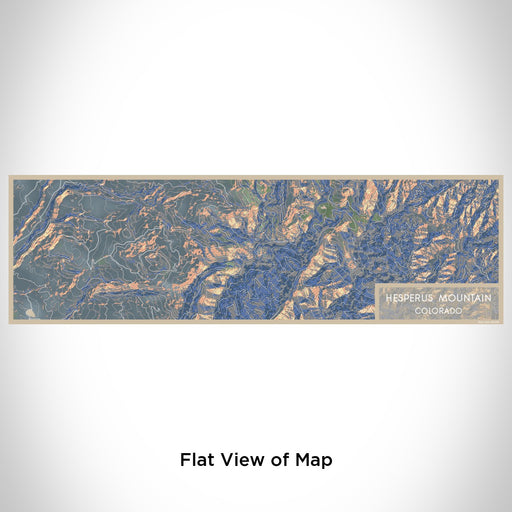 Flat View of Map Custom Hesperus Mountain Colorado Map Enamel Mug in Afternoon