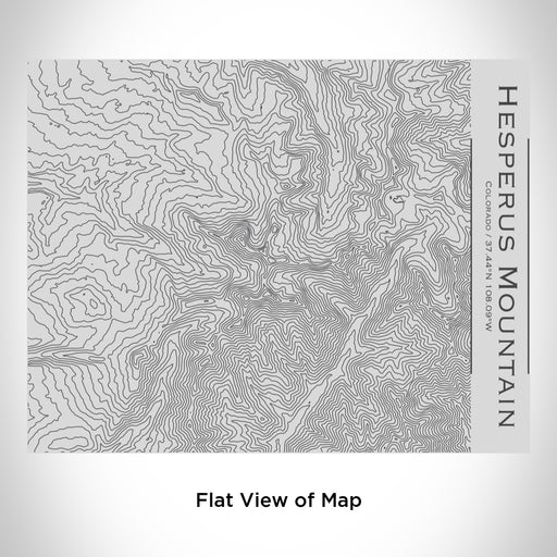 Rendered View of Hesperus Mountain Colorado Map Engraving on 20oz Stainless Steel Insulated Bottle with Bamboo Top