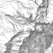Hesperus Mountain Colorado Map Print in Classic Style Zoomed In Close Up Showing Details