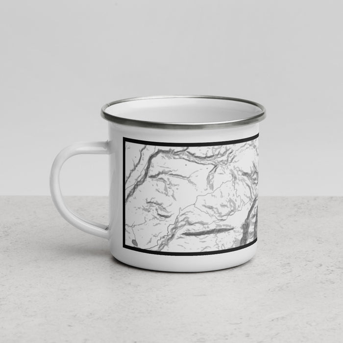 Left View Custom Hesperus Mountain Colorado Map Enamel Mug in Classic