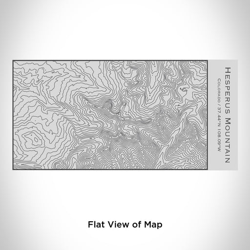 Rendered View of Hesperus Mountain Colorado Map Engraving on 17oz Stainless Steel Insulated Cola Bottle