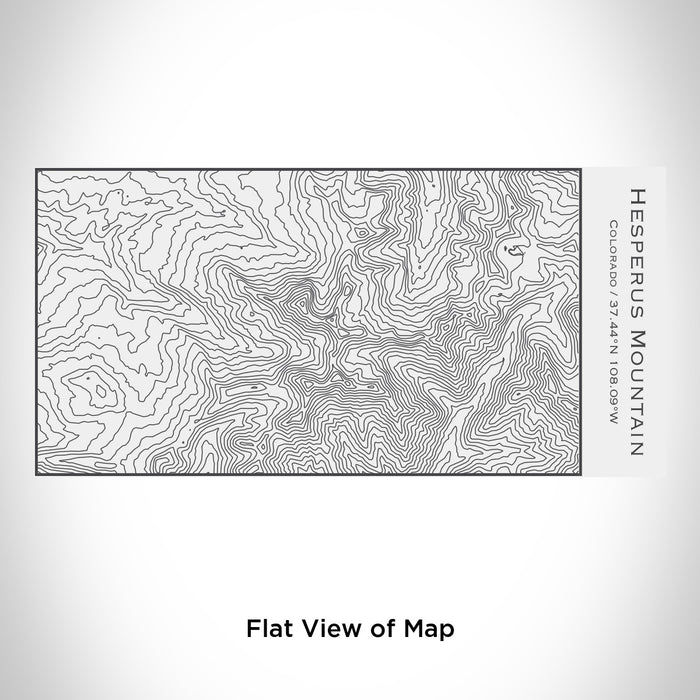 Rendered View of Hesperus Mountain Colorado Map Engraving on 17oz Stainless Steel Insulated Cola Bottle in White