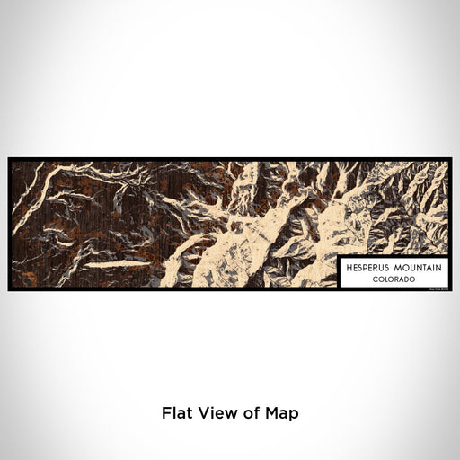 Flat View of Map Custom Hesperus Mountain Colorado Map Enamel Mug in Ember