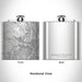 Rendered View of Hesperus Mountain Colorado Map Engraving on 6oz Stainless Steel Flask
