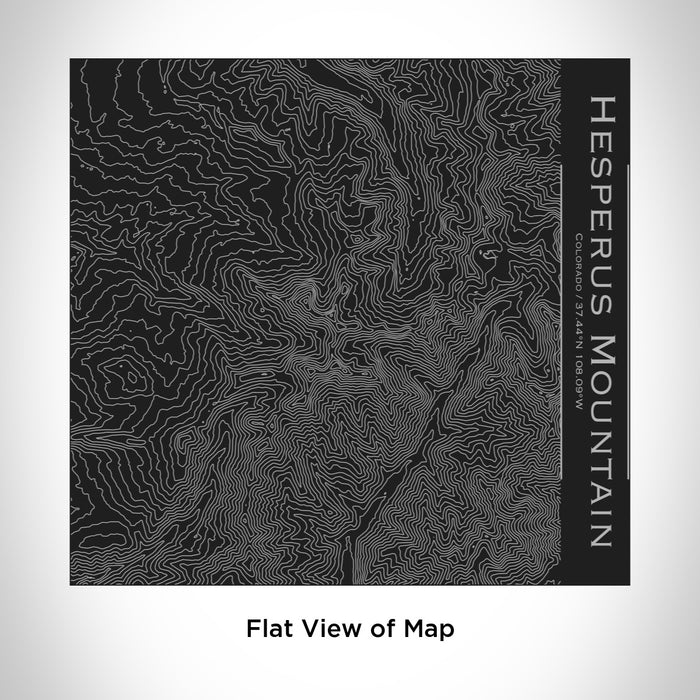 Rendered View of Hesperus Mountain Colorado Map Engraving on 17oz Stainless Steel Insulated Tumbler in Black