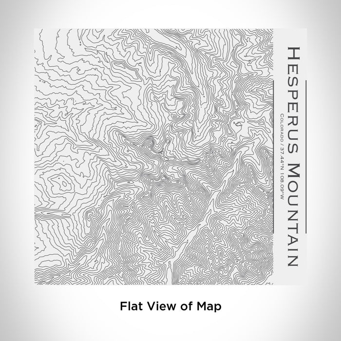 Rendered View of Hesperus Mountain Colorado Map Engraving on 17oz Stainless Steel Insulated Tumbler in White