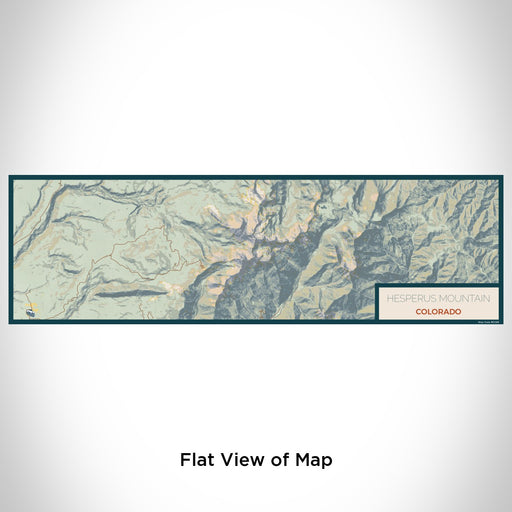 Flat View of Map Custom Hesperus Mountain Colorado Map Enamel Mug in Woodblock