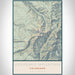 Hesperus Mountain Colorado Map Print Portrait Orientation in Woodblock Style With Shaded Background