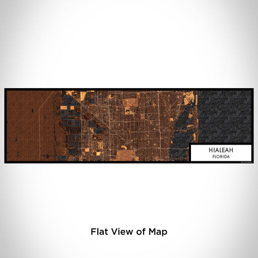 Flat View of Map Custom Hialeah Florida Map Enamel Mug in Ember