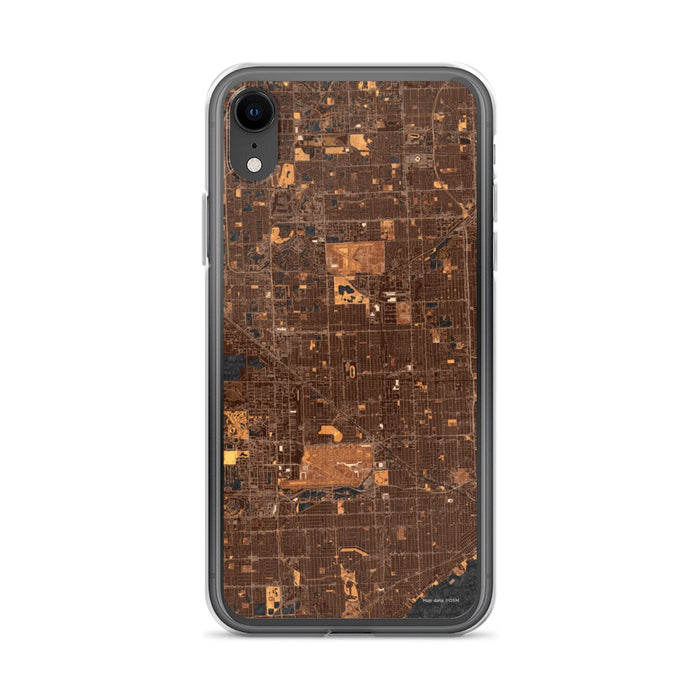 Custom Hialeah Florida Map Phone Case in Ember