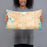 Person holding 20x12 Custom Hialeah Florida Map Throw Pillow in Watercolor