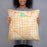 Person holding 18x18 Custom Hialeah Florida Map Throw Pillow in Watercolor