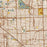 Hialeah Florida Map Print in Woodblock Style Zoomed In Close Up Showing Details