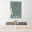 24x36 High Bridge New Jersey Map Print Portrait Orientation in Afternoon Style Behind 2 Chairs Table and Potted Plant