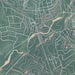 High Bridge New Jersey Map Print in Afternoon Style Zoomed In Close Up Showing Details