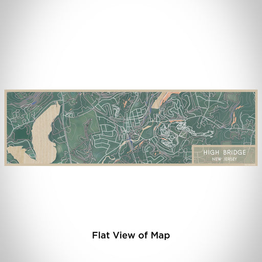 Flat View of Map Custom High Bridge New Jersey Map Enamel Mug in Afternoon