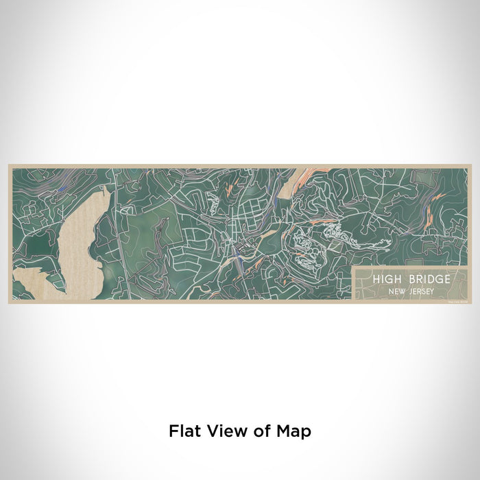Flat View of Map Custom High Bridge New Jersey Map Enamel Mug in Afternoon