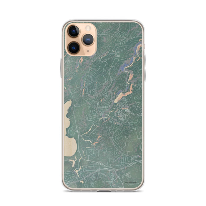 Custom iPhone 11 Pro Max High Bridge New Jersey Map Phone Case in Afternoon
