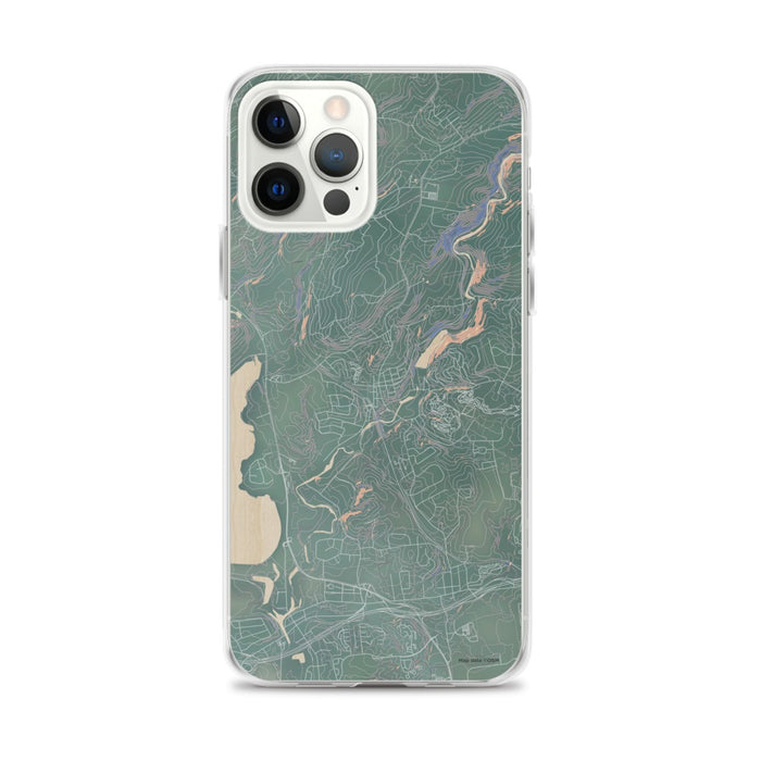 Custom iPhone 12 Pro Max High Bridge New Jersey Map Phone Case in Afternoon