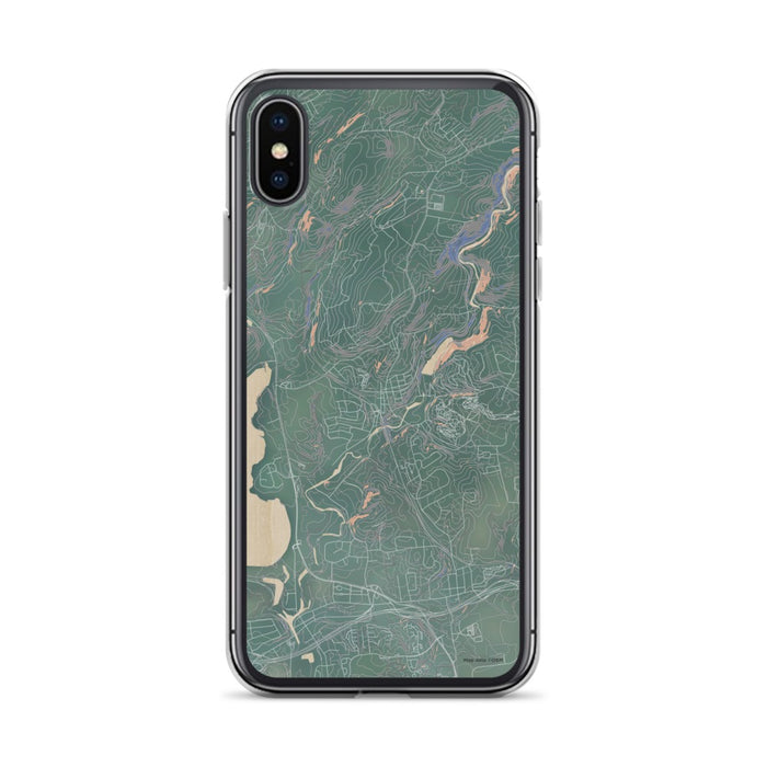 Custom iPhone X/XS High Bridge New Jersey Map Phone Case in Afternoon