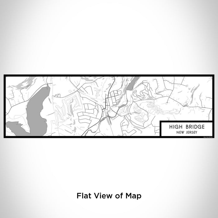 Flat View of Map Custom High Bridge New Jersey Map Enamel Mug in Classic