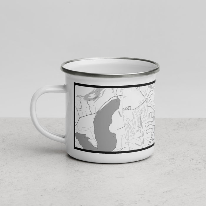 Left View Custom High Bridge New Jersey Map Enamel Mug in Classic
