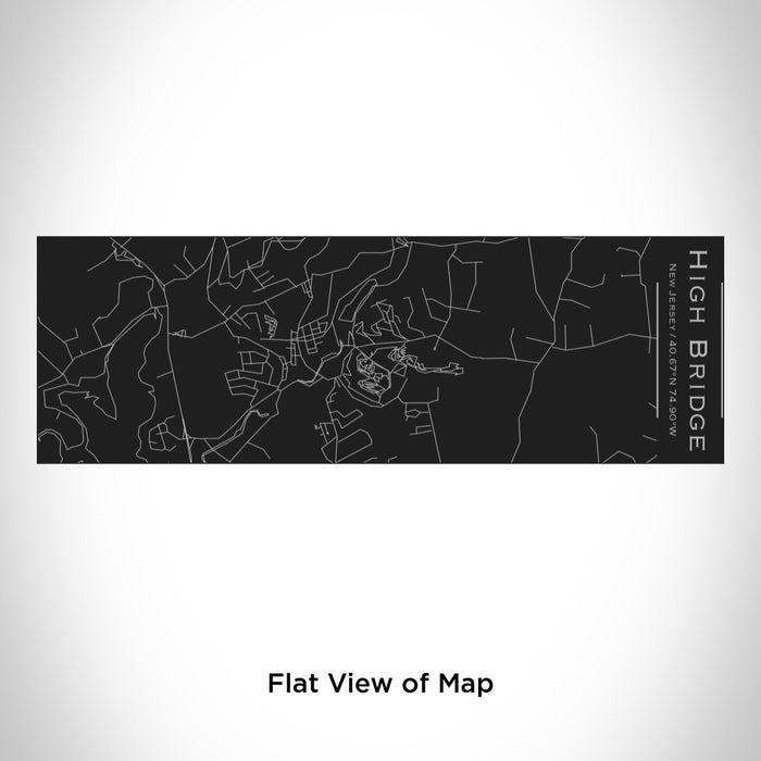 Rendered View of High Bridge New Jersey Map Engraving on 10oz Stainless Steel Insulated Cup with Sliding Lid in Black