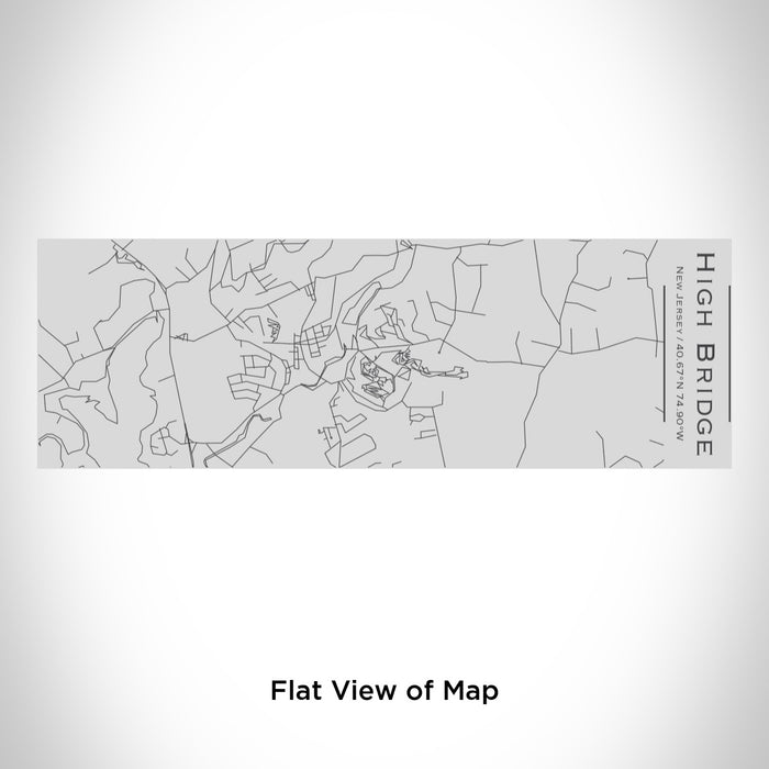 Rendered View of High Bridge New Jersey Map Engraving on 10oz Stainless Steel Insulated Cup with Sipping Lid