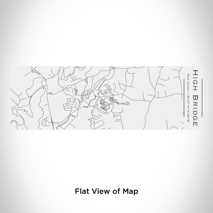 Rendered View of High Bridge New Jersey Map Engraving on 10oz Stainless Steel Insulated Cup with Sliding Lid in White