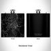 Rendered View of High Bridge New Jersey Map Engraving on 6oz Stainless Steel Flask in Black