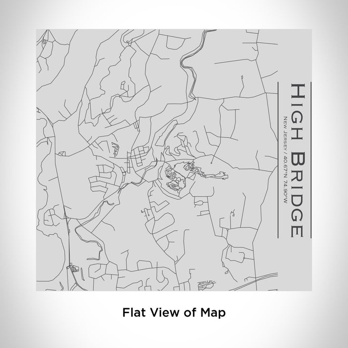 Rendered View of High Bridge New Jersey Map Engraving on 17oz Stainless Steel Insulated Tumbler