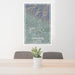 24x36 Highland California Map Print Portrait Orientation in Afternoon Style Behind 2 Chairs Table and Potted Plant