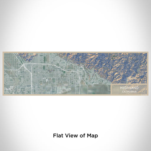 Flat View of Map Custom Highland California Map Enamel Mug in Afternoon