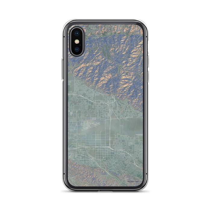 Custom iPhone X/XS Highland California Map Phone Case in Afternoon
