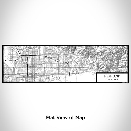 Flat View of Map Custom Highland California Map Enamel Mug in Classic