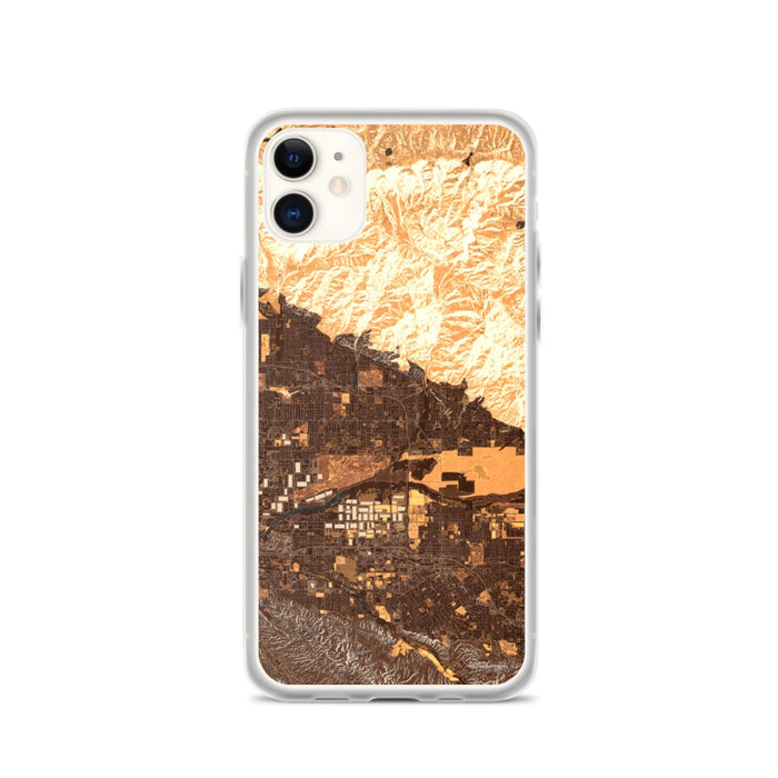 Custom iPhone 11 Highland California Map Phone Case in Ember