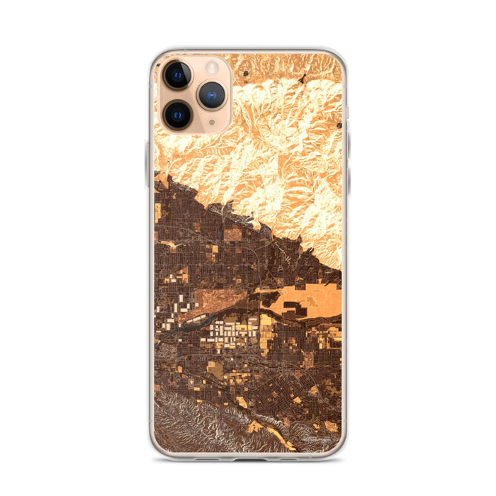 Custom iPhone 11 Pro Max Highland California Map Phone Case in Ember