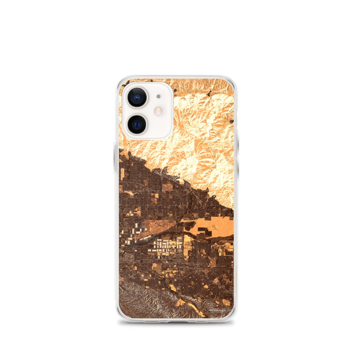 Custom iPhone 12 mini Highland California Map Phone Case in Ember