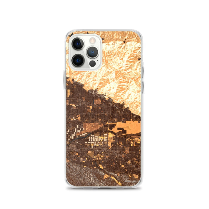 Custom iPhone 12 Pro Highland California Map Phone Case in Ember