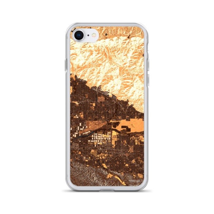 Custom iPhone SE Highland California Map Phone Case in Ember