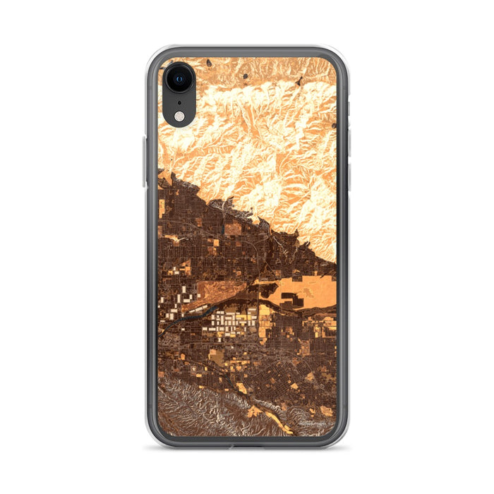 Custom iPhone XR Highland California Map Phone Case in Ember