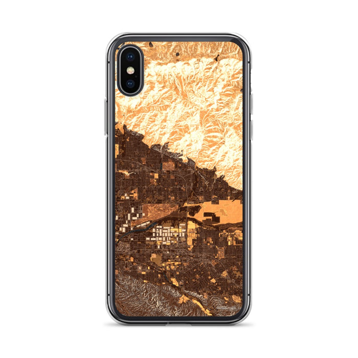 Custom iPhone X/XS Highland California Map Phone Case in Ember