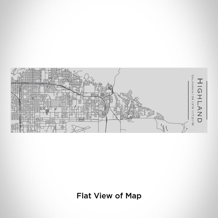 Rendered View of Highland California Map Engraving on 10oz Stainless Steel Insulated Cup with Sipping Lid