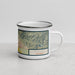 Right View Custom Highland California Map Enamel Mug in Woodblock