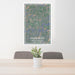 24x36 Highlands North Carolina Map Print Portrait Orientation in Afternoon Style Behind 2 Chairs Table and Potted Plant