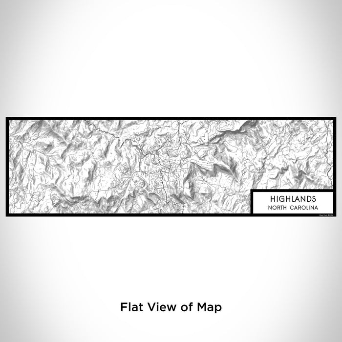 Flat View of Map Custom Highlands North Carolina Map Enamel Mug in Classic